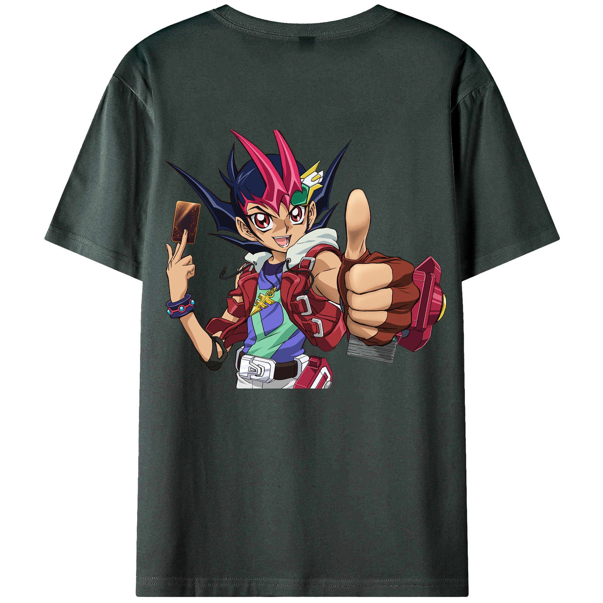 （画像用） 遊☆戯☆王 Yu-Gi-Oh! 綿100％ メンズ半袖Tシャツ（バックプリント） 通気性